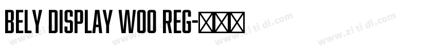 Bely Display W00 Reg字体转换